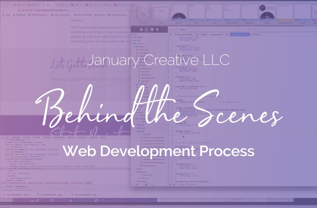 Picture of: Behind the scenes of the web development process for January
