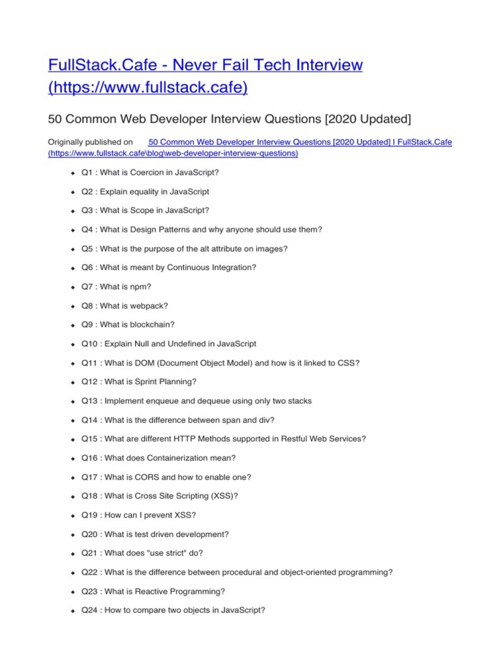 Picture of: Common Web Developer Interview Questions ( Updated) – (WWW