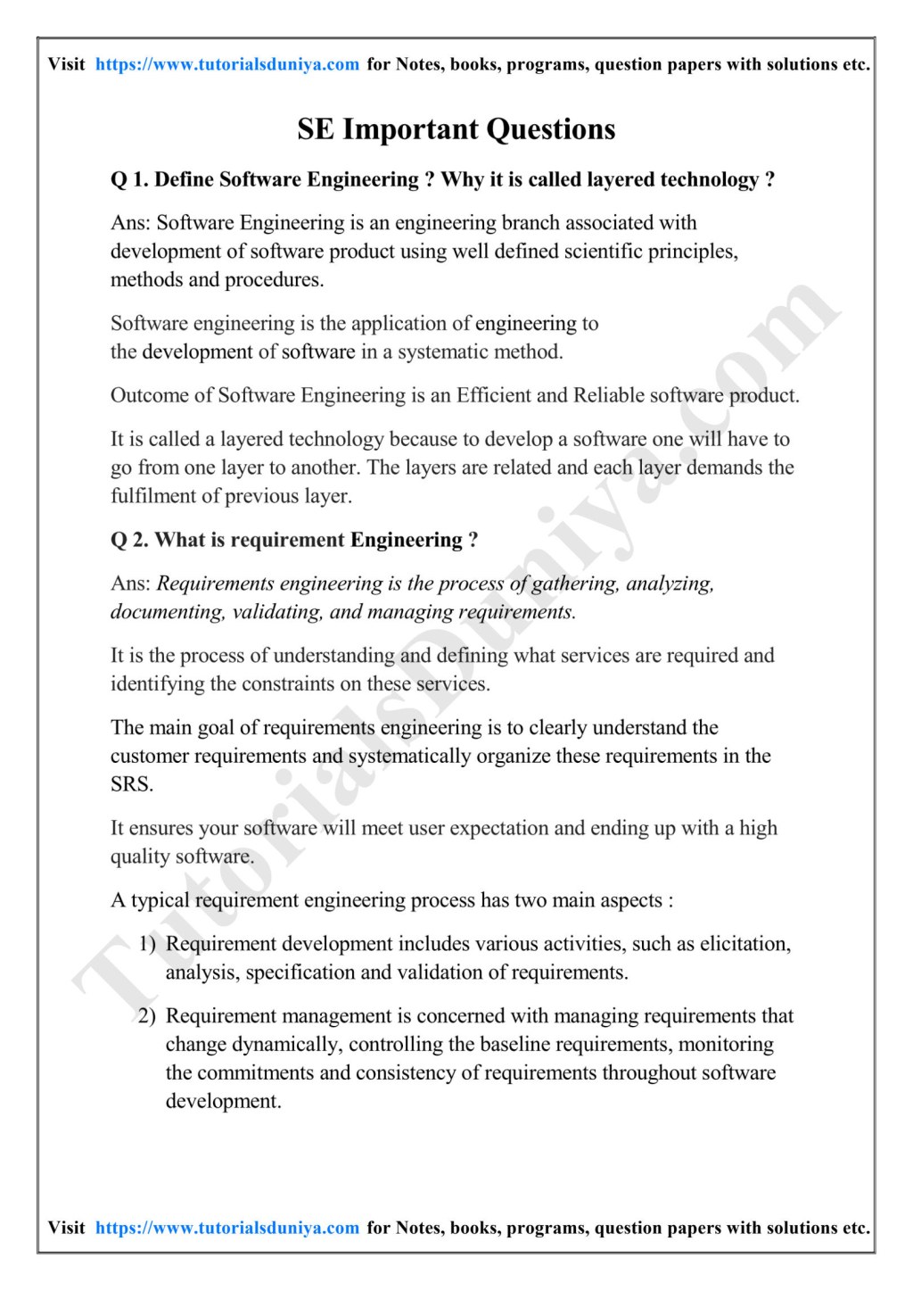 Picture of: SOLUTION: Software engineering notes pdf – Studypool